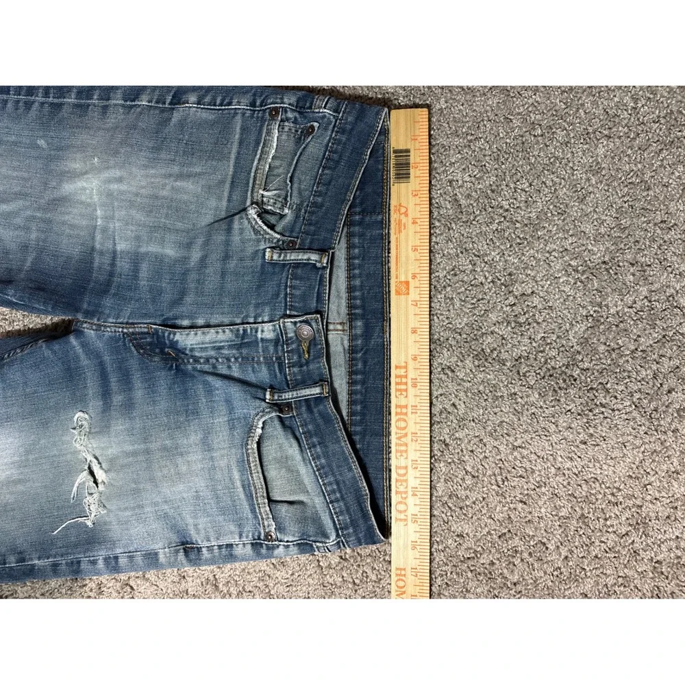 Levis 511 Slim Fit Distressed Blue Denim Jeans Mens Medium Wash 33X30